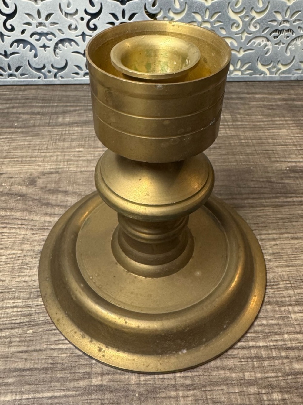 Vintage Solid Brass Candlestick Candle Holder Pedestal
